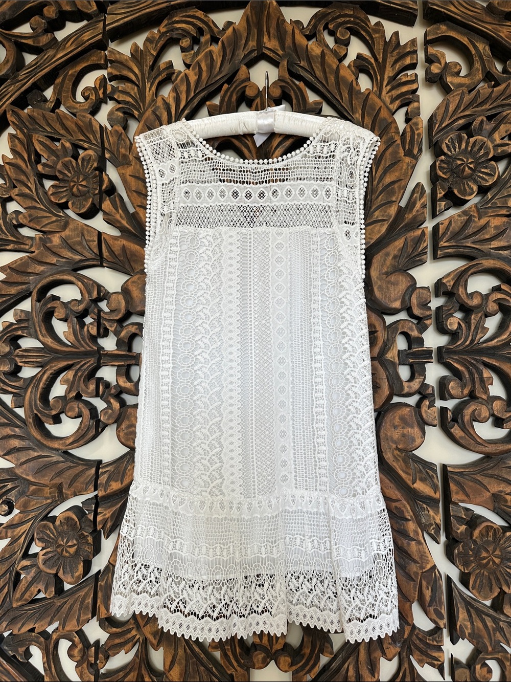 BB Dakota Milo Crochet White Lace Shift Dress